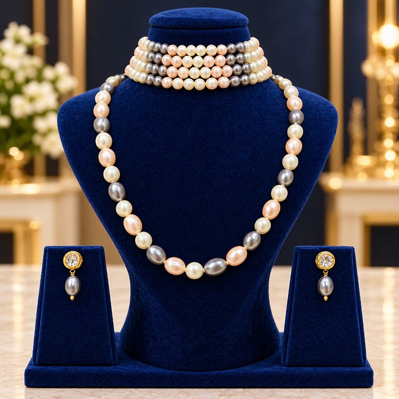 Noor-e-pearl jewellery set