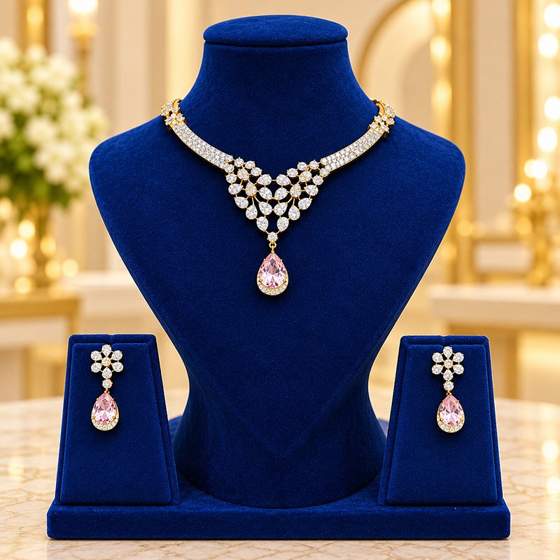 Blush blossom ad jewellery set
