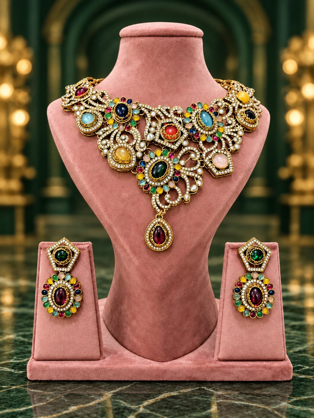 Rang mahal jewellery set