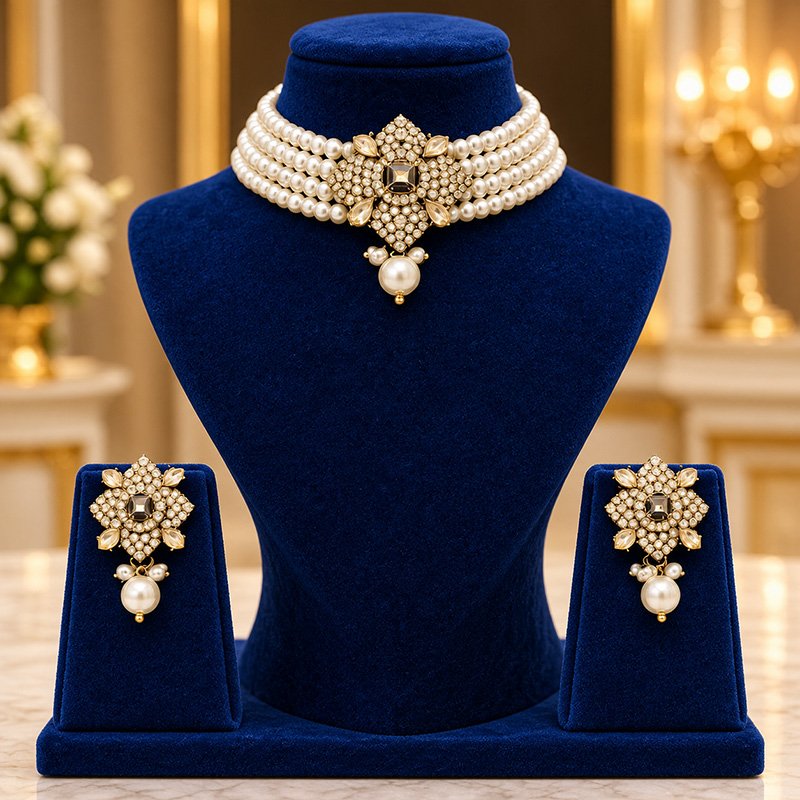 Ivory grace pearl jewellery set