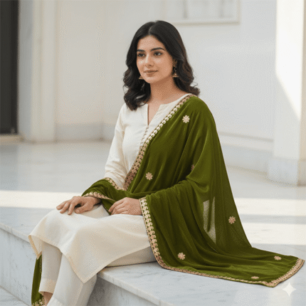 Aripan Cherry Velvet Gota Chunni Mehandi velvet cherry